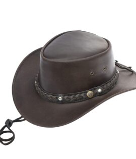 leather hat side profile