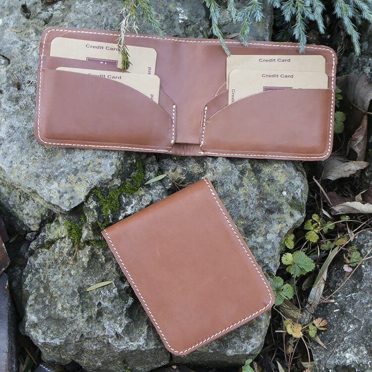Wombat Men’s Rugged Thick Tan Leather Wallet