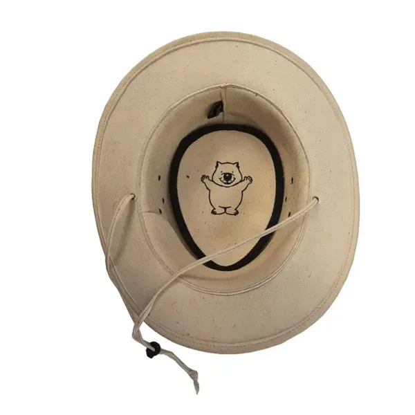 floppy sand coloured washable cowboy hat by wombat