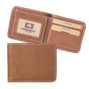 Wombat Men's Rugged Thick Tan Leather Wallet - 004