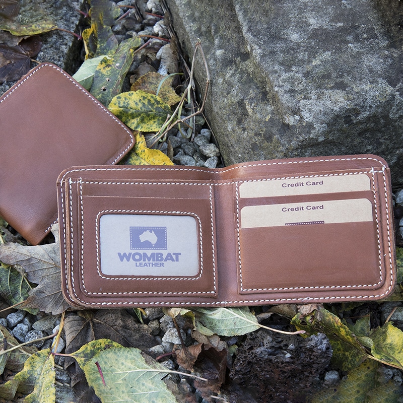 Wombat Men’s Rugged Thick Tan Leather Wallet – 004