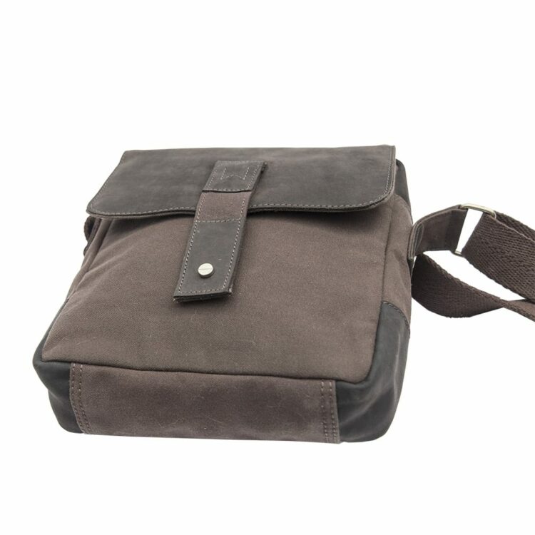 Waxed Canvas and Leather crossbody Bag
