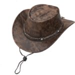 The Wilds Foldable Brown Leather Hat