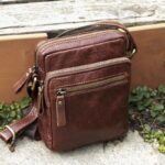 Small Oiled Leather Flight Bag