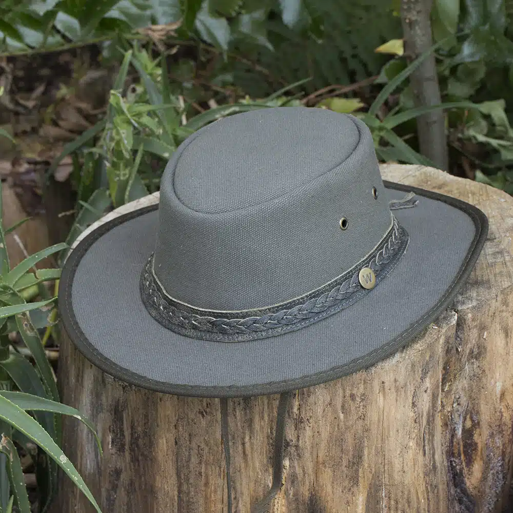 The Trail Thick Canvas Hat - Wombat Leather The Trail Thick Canvas Hat - Wombat Leather