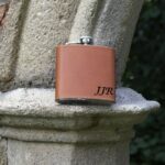 Personalised English Hide Leather Hip Flask