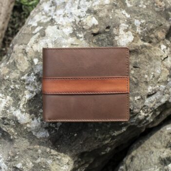 Brown & Tan English Hide Leather Wallet