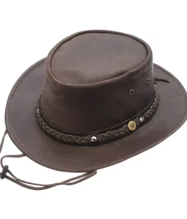 Wombat the prospector unisex leather hat