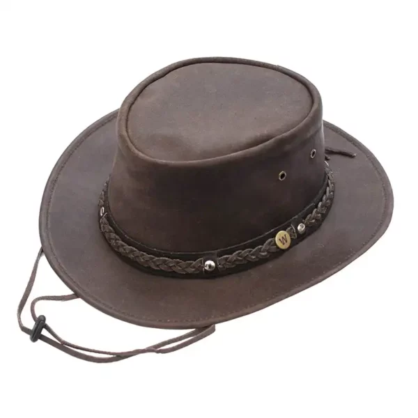 Wombat the prospector unisex leather hat