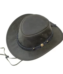 The wilderness green waxed cotton unisex hat by Wombat