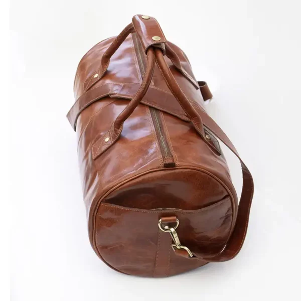 wombat duffle bag showing strap and side view of the bag