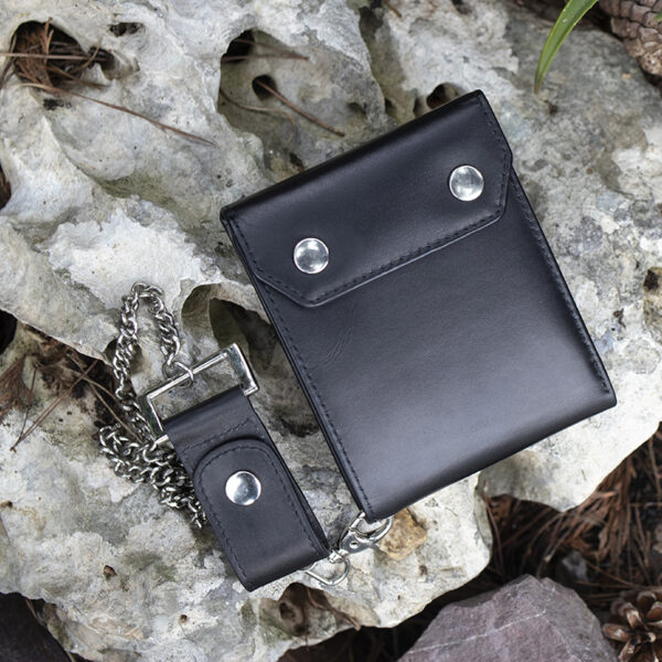 wombat English Hide leather Biker Wallets