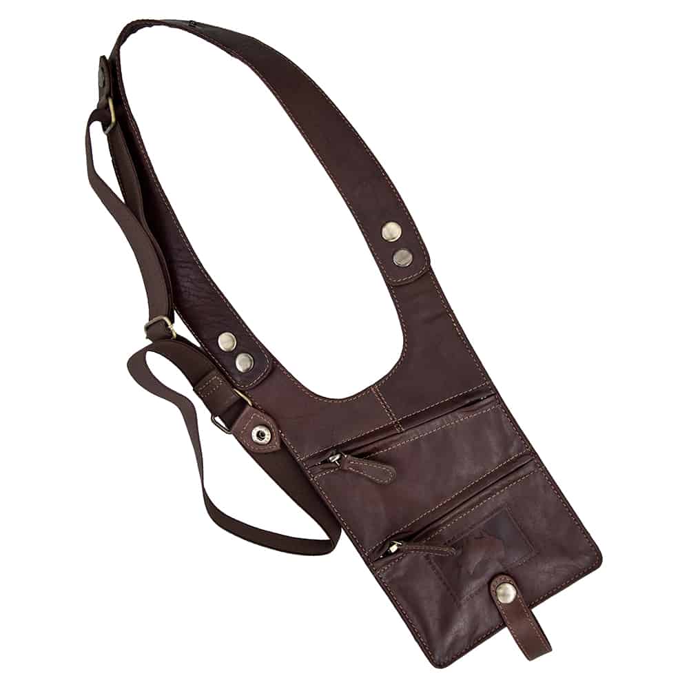 wombat luxury Oiled Leather Shoulder Holster Wallet