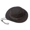 The wilderness brown waxed cotton unisex hat by Wombat