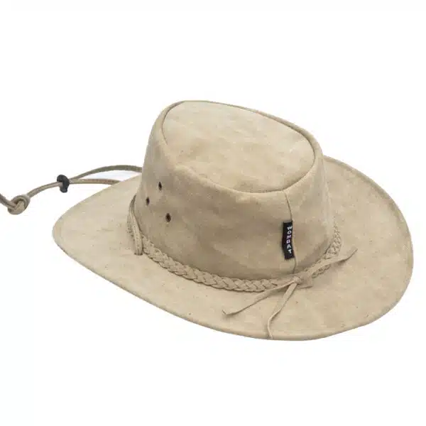 a wombat sand coloured hat