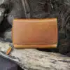 wombat woman's large purse tan leather with a vintage finish