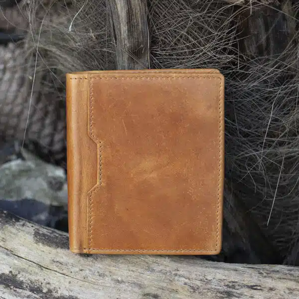 Artisan Range Small Trifold Tan Leather wallet