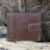 mens notecase vintage style brown leather wallet tab opening