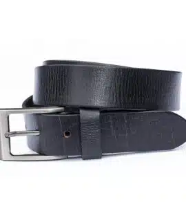 black leather belt