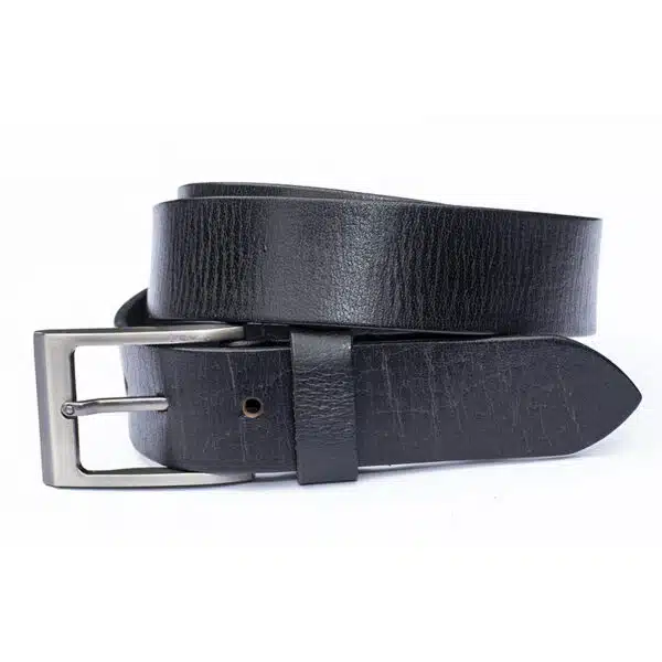 black leather belt