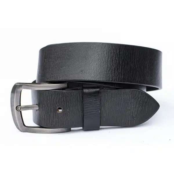 black leather belt