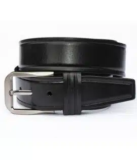 black leather belt