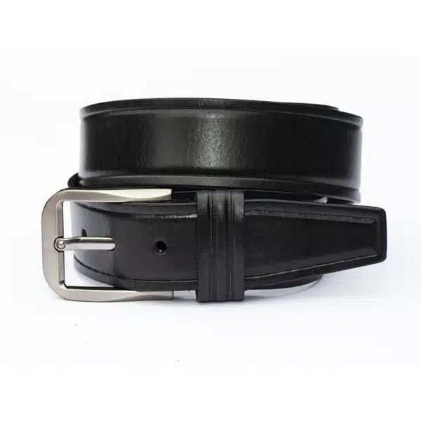 black leather belt