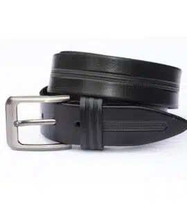 black leather belt