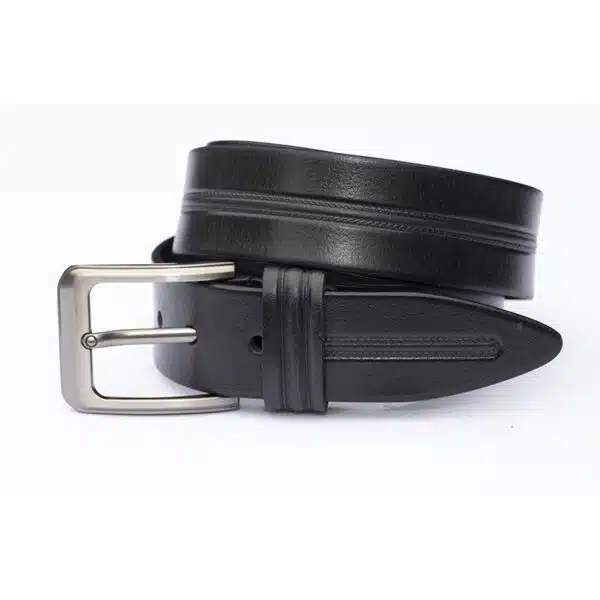 black leather belt