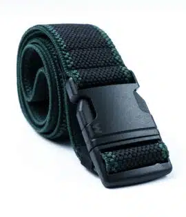 mens fabric belt in black rolled up