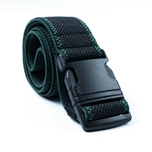 mens fabric belt in black rolled up