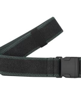 wombat outdoor fabric black strech belt with green trims