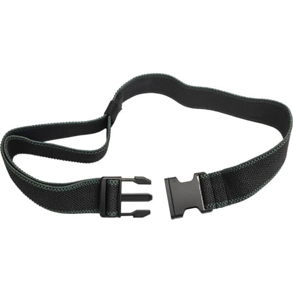 wombat outdoor fabric black strech belt with green trims