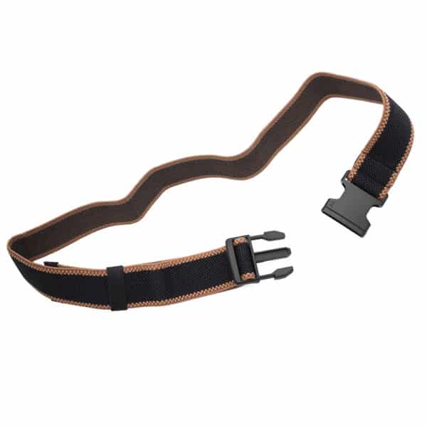 wombat outdoor fabric black strech belt with brown trims