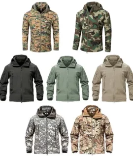 Tactical Softshell Jacket shwoing 7 colour choice