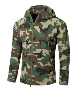 woodland print Tactical Softshell Jacket