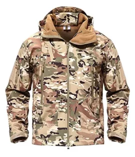 woodland print Tactical Softshell Jacket