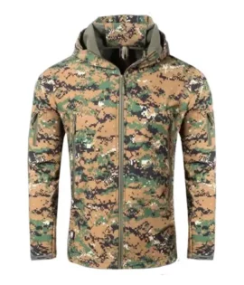 woodland print Tactical Softshell Jacket