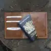 Gift-ready leather passport cover with custom initials
