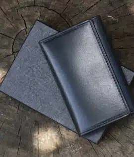 Luxury black leather popper key holder wallet with 6 hooks and zip pocket – Woodland Collection