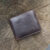 Luxury brown leather bifold wallet with distressed finish from Woodland Collection