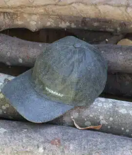 green leather baseball hat with a soft distressed leather finish