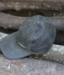 green leather cap casual