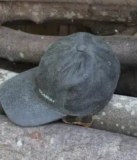 green leather baseball hat with a soft distressed leather finish