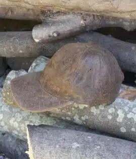 Outdoor leather baseball cap