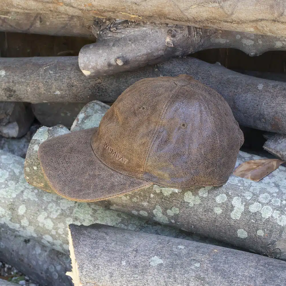 Outdoor leather baseball cap