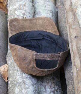 Outdoor leather baseball cap velcro strap one size fits all