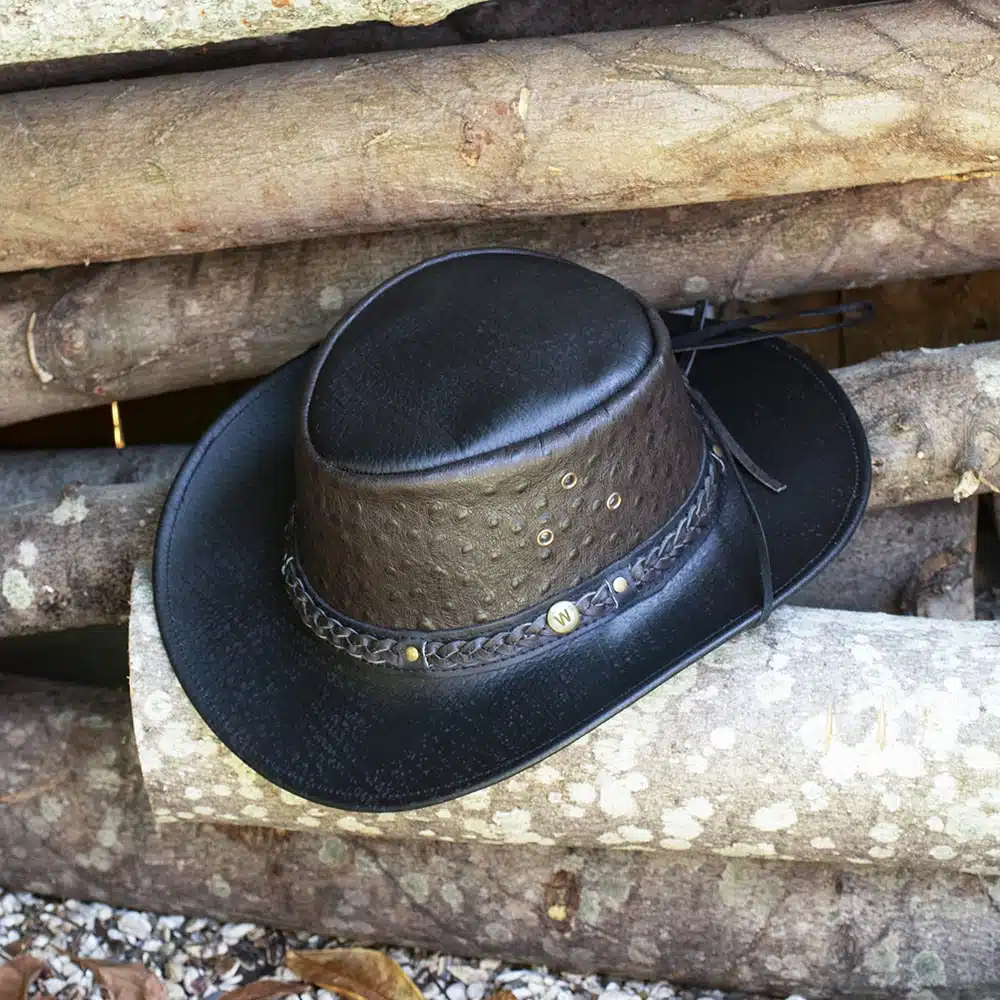 western leather hat style