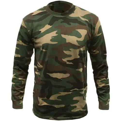 Woodland Camouflage Long Sleeve T-Shirt