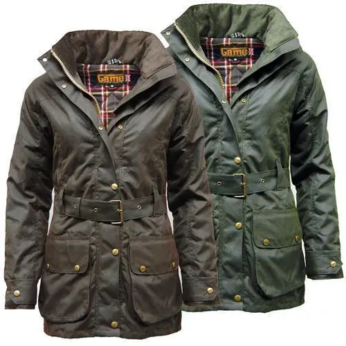 Womans Padded Antique Waxed Jacket - Image 6
